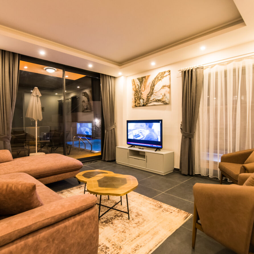 Villa-Deida-living room and tv