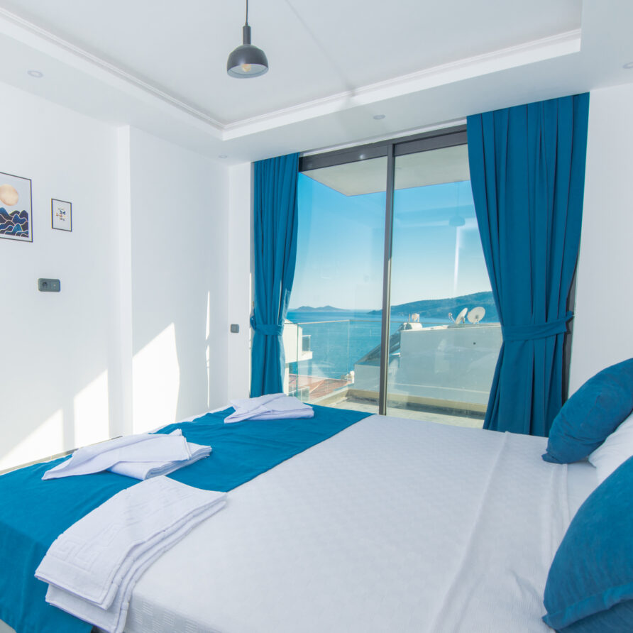 Villa-Laoda-64 - Go Kalkan Kalkan villas for rent-Villa-Laoda-double bed with sea view