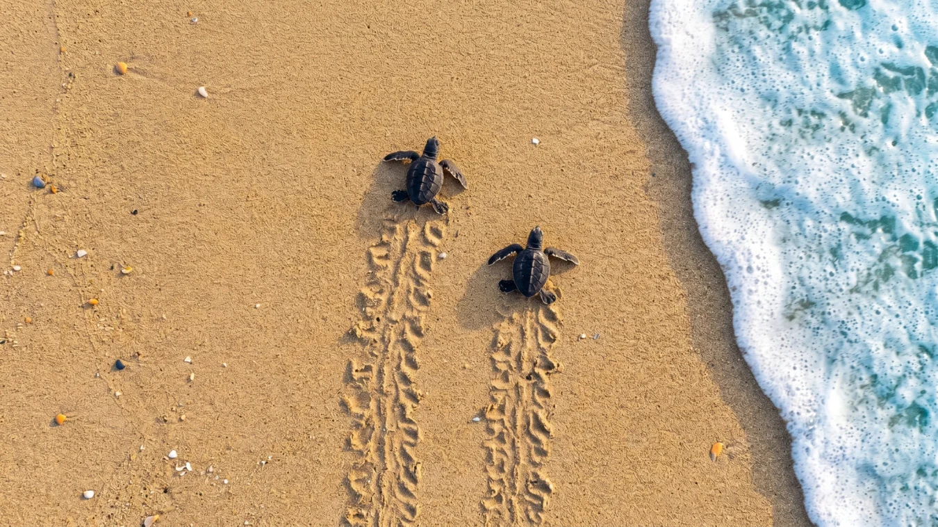 Loggerhead Turtles Meet the Sea in Patara